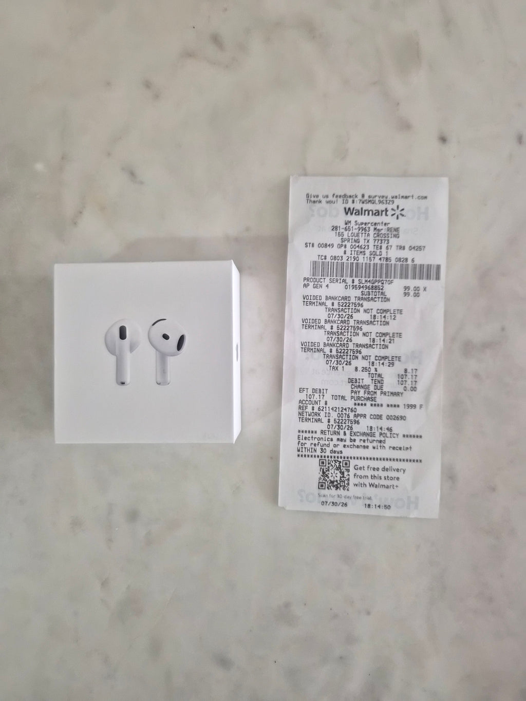 AirPods 4 Wireless Earbuds, Bluetooth Headphones, with Active Noise Cancellation